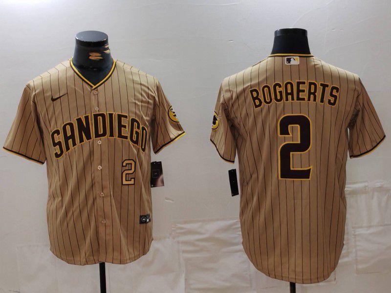 Men San Diego Padres #2 Bogaerts Brown Stripe Game 2024 Nike MLB Jersey style 3->san diego padres->MLB Jersey